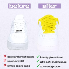 Slaace Fluffy Shoelaces 15mm, light purple