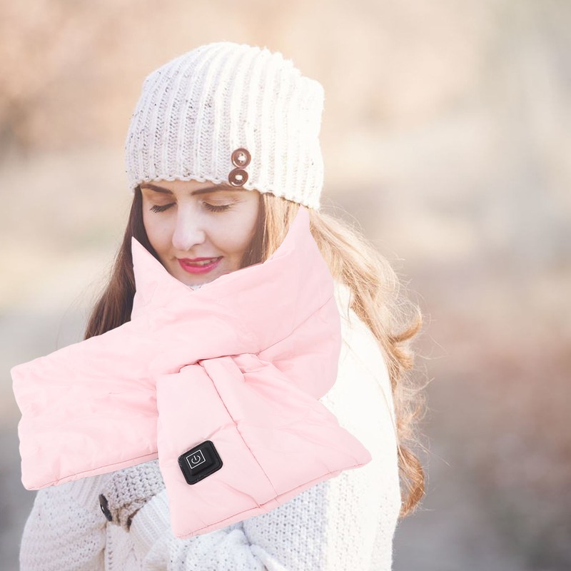 USB Heating Neck Pad Temperature Adjustable Heated Scarf Winter Warm