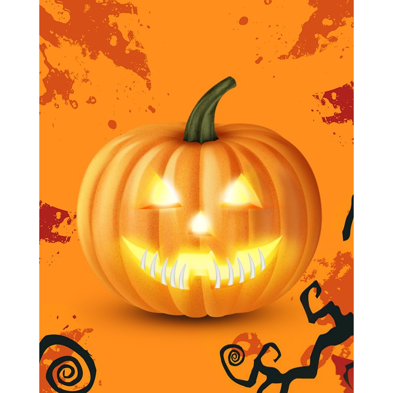 16 Pack Glowing Halloween Pumpkin Teeth Spooky Pumpkin Fangs Spooky