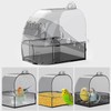 Lyfengdeam Bird Bath Cage - Transparent Hanging Bathtub with Hooks
