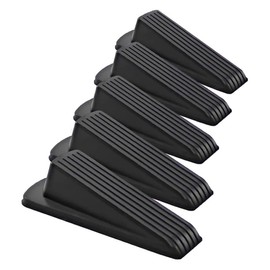 FUNOMOCYA 5pcs Door Bumper Safety Stay Rubber Door Wedge Stopper for Home Door Draft Stop Anti-Skid Bottom Black