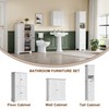 ChooChoo Bathroom Floor Cabinet, Modern Bathroom Storage Cabinet with 4