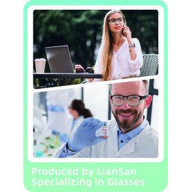 LianSan Safety Glasses Over Eyeglasses for Men&Women - Fit Over Glasses with UV400&Anti Fog Scratch Resistant Lenses ANSI Z87(Black Green,Clear Lens)