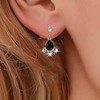 Cimenexe Bohemian Tears Onyx Earrings Gold CZ Pearl Stud Earrings