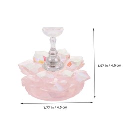 TOVINANNA 2pcs Cherry Blossom Iridescent Nail Art Display Stand Magnetic Nail Training Holder for Beginner Practice Tool for Manicure Durable Elegant Design