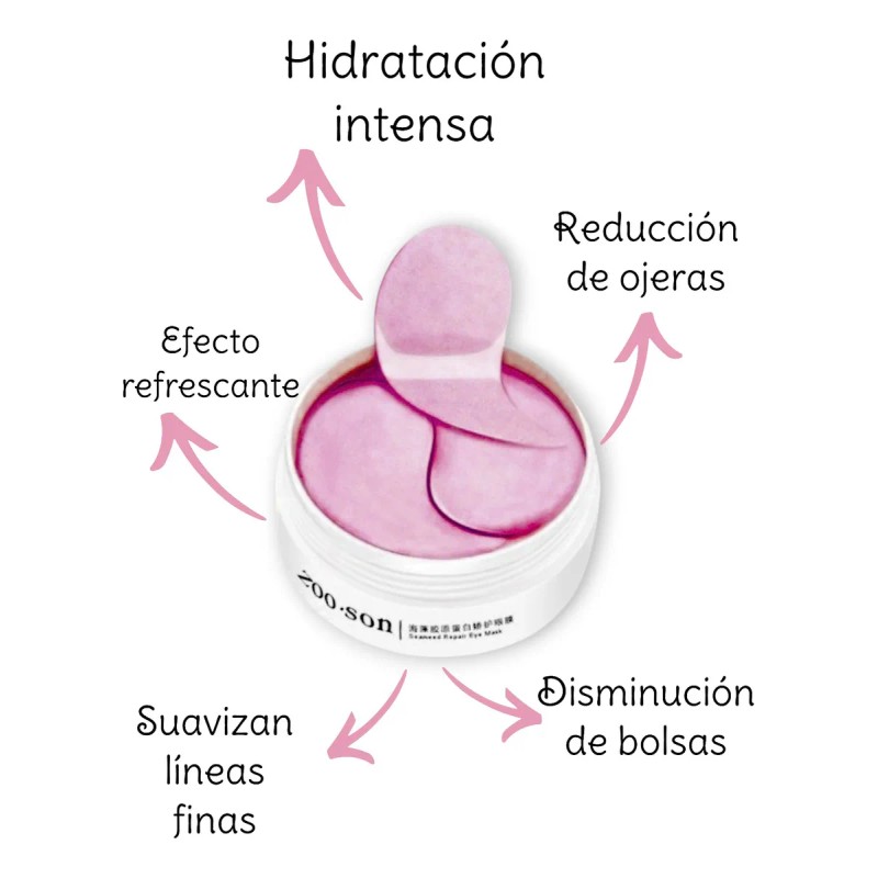 🔥 60 parches de hydrogel de ojos rejuvenecimiento quita ojeras