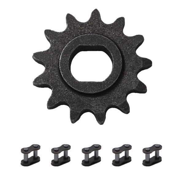Upgraded 25H Chain 13T Teeth Motor Sprocket Master Link Replacement for Razor MX500 MX650 SX500 Mcgrath Dirt Rocket Bike RSF650 MY1020 Motor Kids Electric Scooter Mini Bike Go Kart Cart Parts