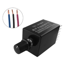 ZZLZX 12V Fan Controller DC 12V 24V 10A Electronic Stepless Speed Regulator Switch for Car Truck Fan Heater Control DC Motor Speed Controller