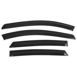Window Visors Compatible with 2004-2009 Toyota Prius, Dark Smoke Car Rain Sun Window Shade Guard Wind Deflector by IKON MOTORSPORTS, 2005 2006 2007 2008 2009