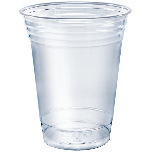 SOLO Cup Company Plastic Party Cold Cups, Clear, 12 oz. (Pack of 50)