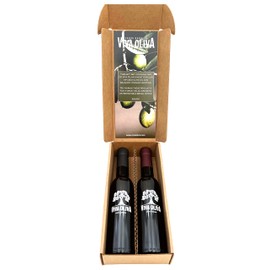 Viva Oliva Two 200ml (6.8oz) Variety Gift Set - Tuscan Herb Infused Olive Oil and Traditional 18 Year Balsamic Vinegar - Premium Quality - 100% Natural