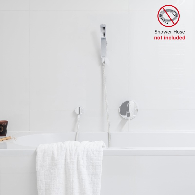 G-Promise All Metal Square 2 Function Handheld Shower Head, with