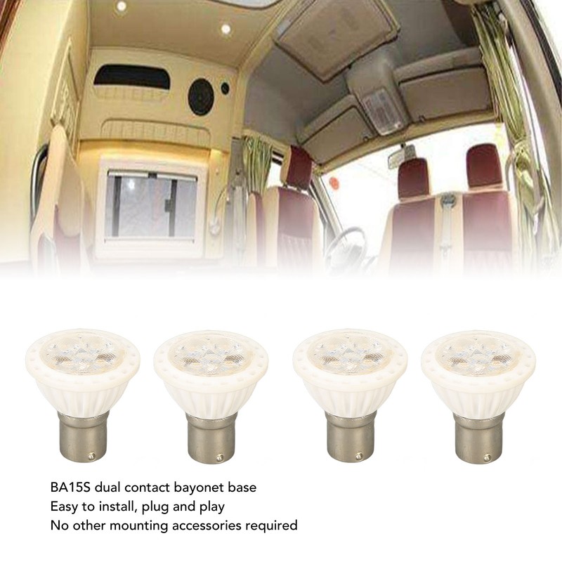 4PCS LED Elevator Light Bulb BA15S AC DC 12V 360LM