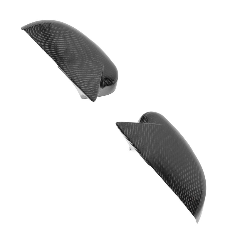 1 Pair Carbon Fiber Ox Horn Rearview Side Glass Mirror