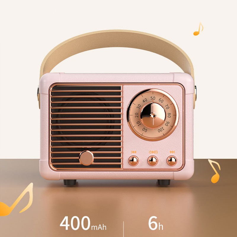 Retro Bluetooth Speaker Old Fashioned Classic Portable Mini Wireless Speaker