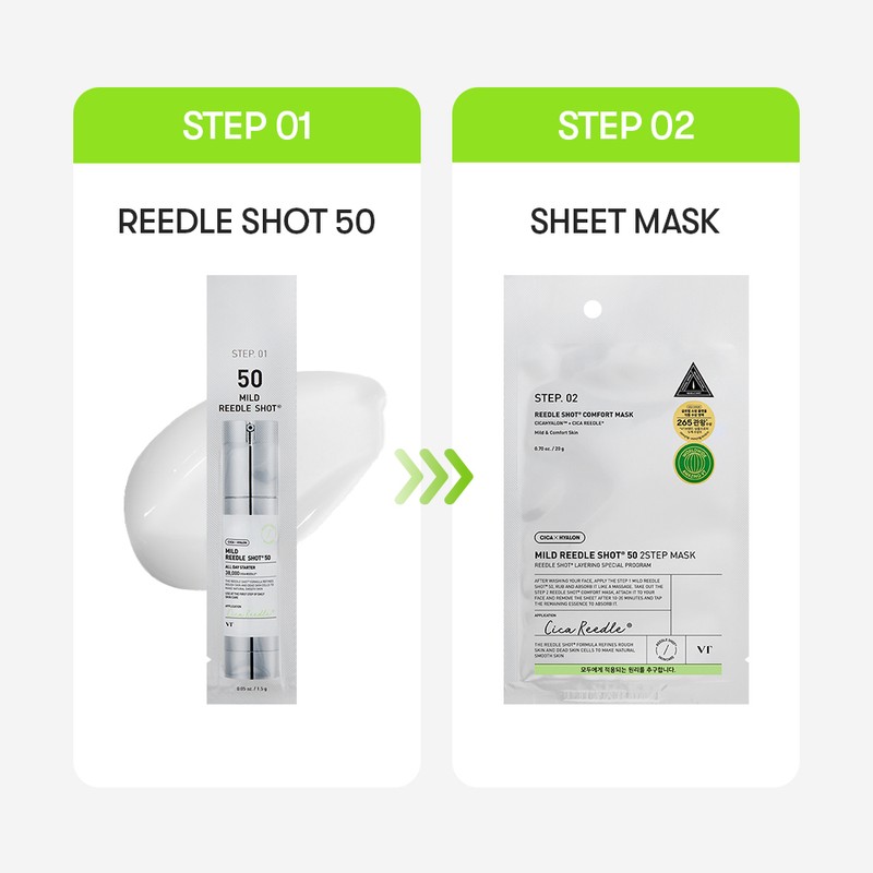 VT Mild Reedle Shot 2 Step Mask Sheet 1ea -