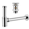 Sink Siphon, Chrome & Black