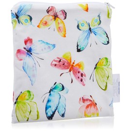 Itzy Ritzy - Bolsa de aperitivos reutilizable de 7 x 7 pulgadas, sin BPA, apta para alimentos, lavable e ideal para almacenar aperitivos, chupetes, electrónica y maquillaje en una bolsa de pañales,