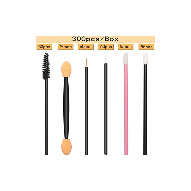 Kit de Herramientas de Maquillaje Desechables de 300 Piezas, Cepillo