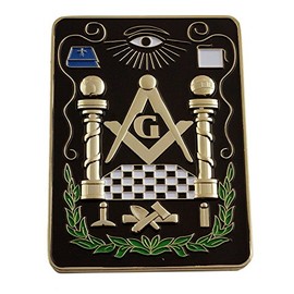 Masonic Lodge All Seeing Eye 4" Square Car Auto Emblem