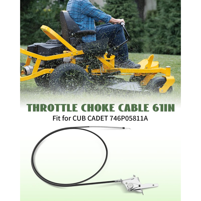 JUWEVAZU 746P05811A ZT1 Throttle Choke Cable Fit for CUB Cadet