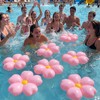 ShinyRelief Inflatable Cherry Blossoms Pool Floats Air Pump,Pink,8 Pcs