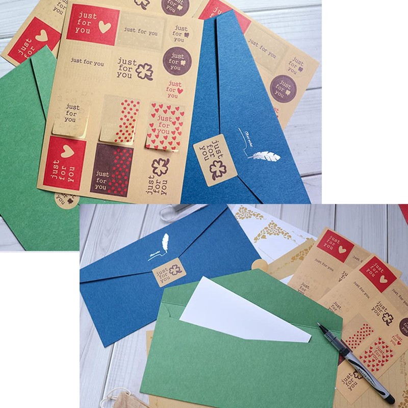 WYAN Vintage Envelopes 2 Sets 11 x 22 cm Envelopes