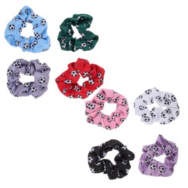 SAFIGLE 8pcs Random Printed Hair Scrunchies for Girls Elastic Hair Bands for Teens and Women for Everyday Use