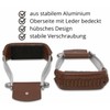 AMKA Western Stirrups Aluminium Western Stirrups Brown Leather
