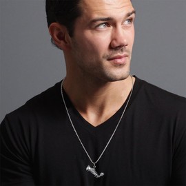 ZKGYUS Men's Necklace Men's Stainless Steel Chain Gold Silver with Football Pendant Fashion Jewellery Men's Gifts for Men