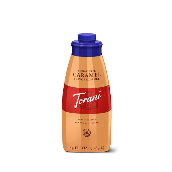 Torani Sugar Free Sauce, Caramel, 64 Ounces
