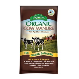 Espoma Organic Cow Manure Compost Blend - 1 Cubic Foot Bag. Soil Amendment & Fertilizer for use When Planting Vegetables, Flowers, Trees & Shrubs.