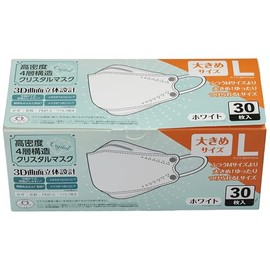 [AENA] Fuji 4 Layer Crystal Mask / White / 30 Pieces / Large Size