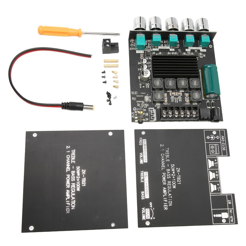 2x50W Bluetooth 5.0 Stereo Sound Receiver Amplifier Board 2.1Channel Subwoofer