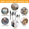 Vilihkc 20 piece Unique Pattern Design Silverware Set, Stainless Steel