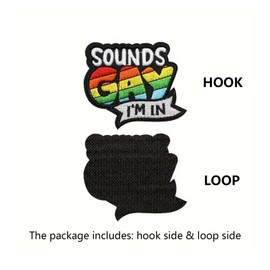Sounds Gay, Embroidered Morale Tactical Patch Funny Hook and Loop Military Patches for Molle Vest, Jackets, Backpack, DIY Applique Accessories, Hat, Clothing, Bag
