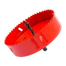Hole Saw Drill Bit LAIWEI HSS Hole Cutter with Arbor for Wood,PVC Board and Plasterboard(6-1/8"(155mm Hole Saw))
