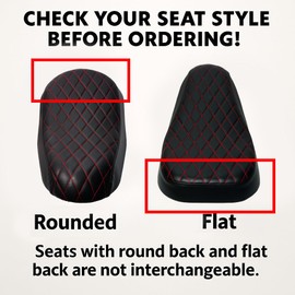 JMCHstore Red Diamond Stitch Retro Mini bike Seat for Coleman B200R B200C B200V RB200 Realtree RT200 MEGA moto B212 MAX Cushion Replacement parts