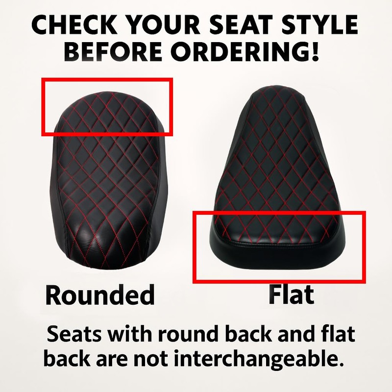 JMCHstore Red Diamond Stitch Retro Mini bike Seat for Coleman