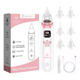 Aspirador nasal Babeefly eléctrico recargable con 3 niveles rosa