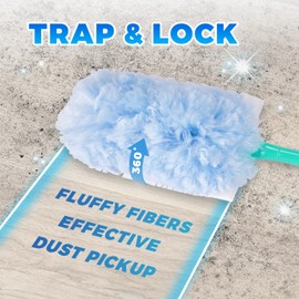 Heavy Duty Duster Refills - Compatible with Swiffer Duster,20 Count 360° Duster Refills with 1 Handle,Unscented Dusters for Cleaning,Dust Remove