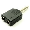 kenable 6.35mm Mono Jack Plug to Twin 6.35mm Mono Jack