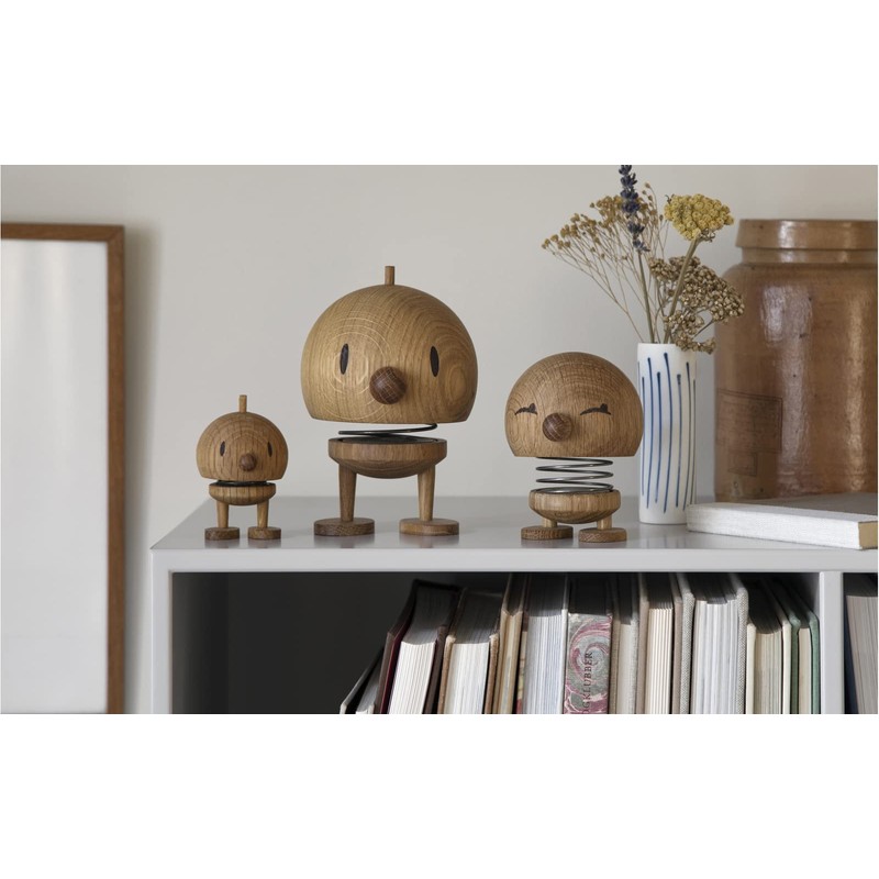 Hoptimist Bumble, Wooden Decoration, Bobble Figure & Lucky Charm Made