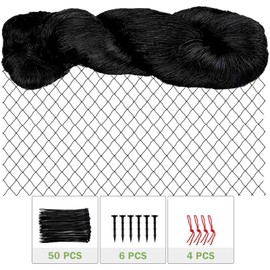 Chingcoo 7.5 x 7.5 m Bird Protection Net, Narrow Mesh with 6 cm Mesh Size, Bird Protection Net for Garden, Balcony, Fruit Trees or Pond, Weather and UV Resistant (6 cm, 7.5 m x 7.5 m)