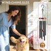 Gabzart 32" Dog Memorial Wind Chimes with Photo Frame Pendant,