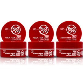 RedOne Hair Styling Aqua Wax Red 3x 150 ml | Edge Control | Hair Gel Wax | Ultra Hold | Strawberry Scent | Men & Women Hair Wax | Maximum Control 3 PCS
