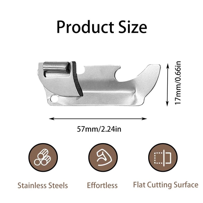 3PCS Mini Easy Can Opener Stainless Steel Multi Purpose Reusable