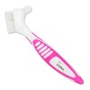 Denture Brush ~ Rubber Grips, Easy Hold Handle, Double Bristle