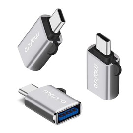 MOSISO USB C to USB Adapter 3 Pack, USB Type-C to USB Connector, Thunderbolt 3 to USB 3.0 Converter OTG Compatible with MacBook Pro 2024-2016/Air 2024-2018/Laptop/Tablet/Type-C Devices, Silver