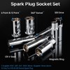 YIYEIE 10PCS Full Magnetic Spark Plug Socket Set with 3/8"